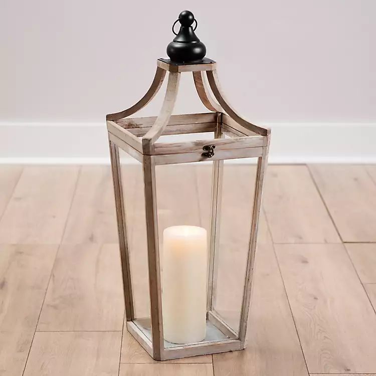 Wood and Metal Cathedral Lantern | Kirkland's Home