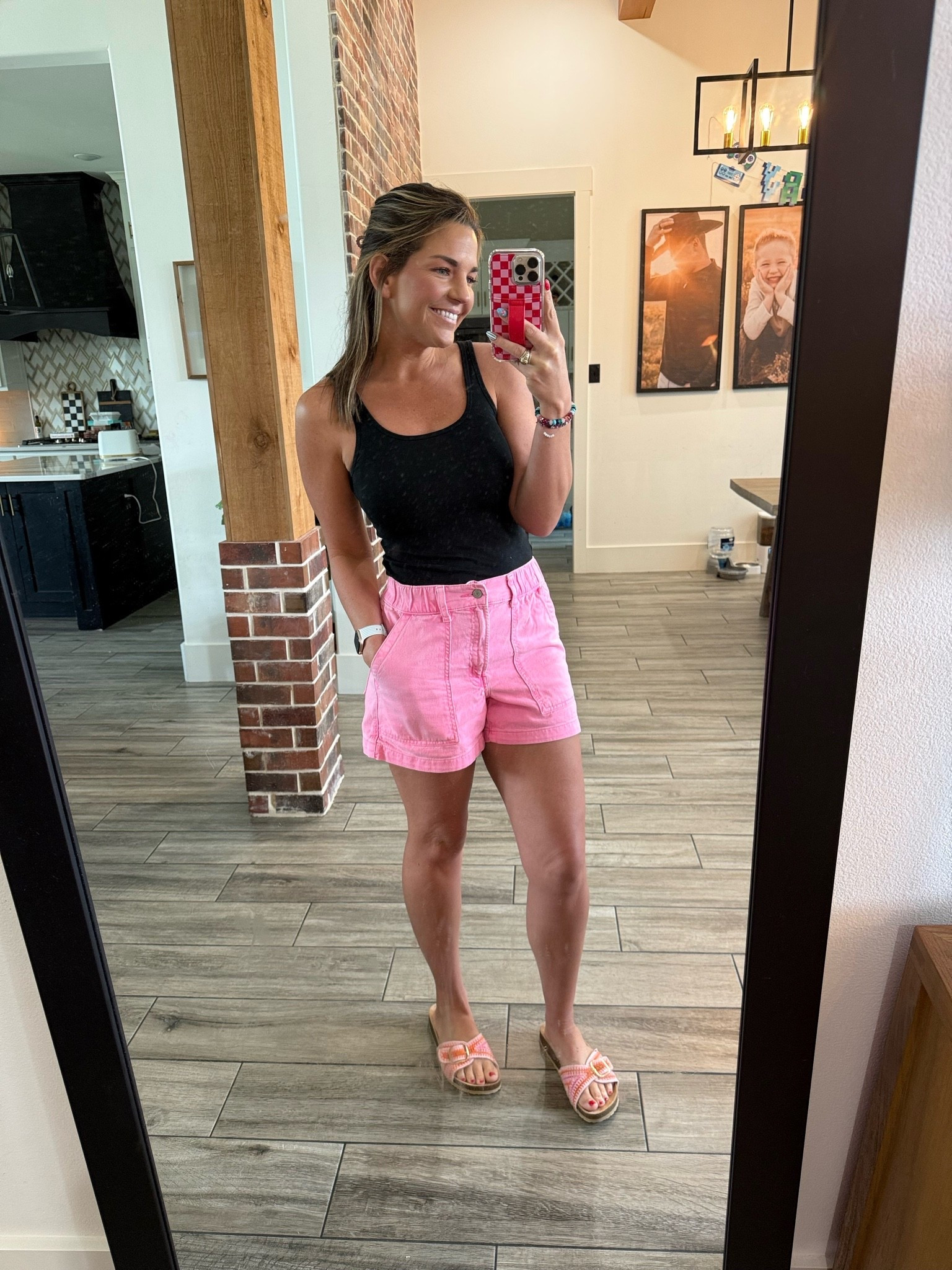 Size down for the shorts. I’m wearing a size small. They are stretchy and conservative. Love these Gap shorts 

Tank top is from target and under $10

#LTKootd #LTKmomlife