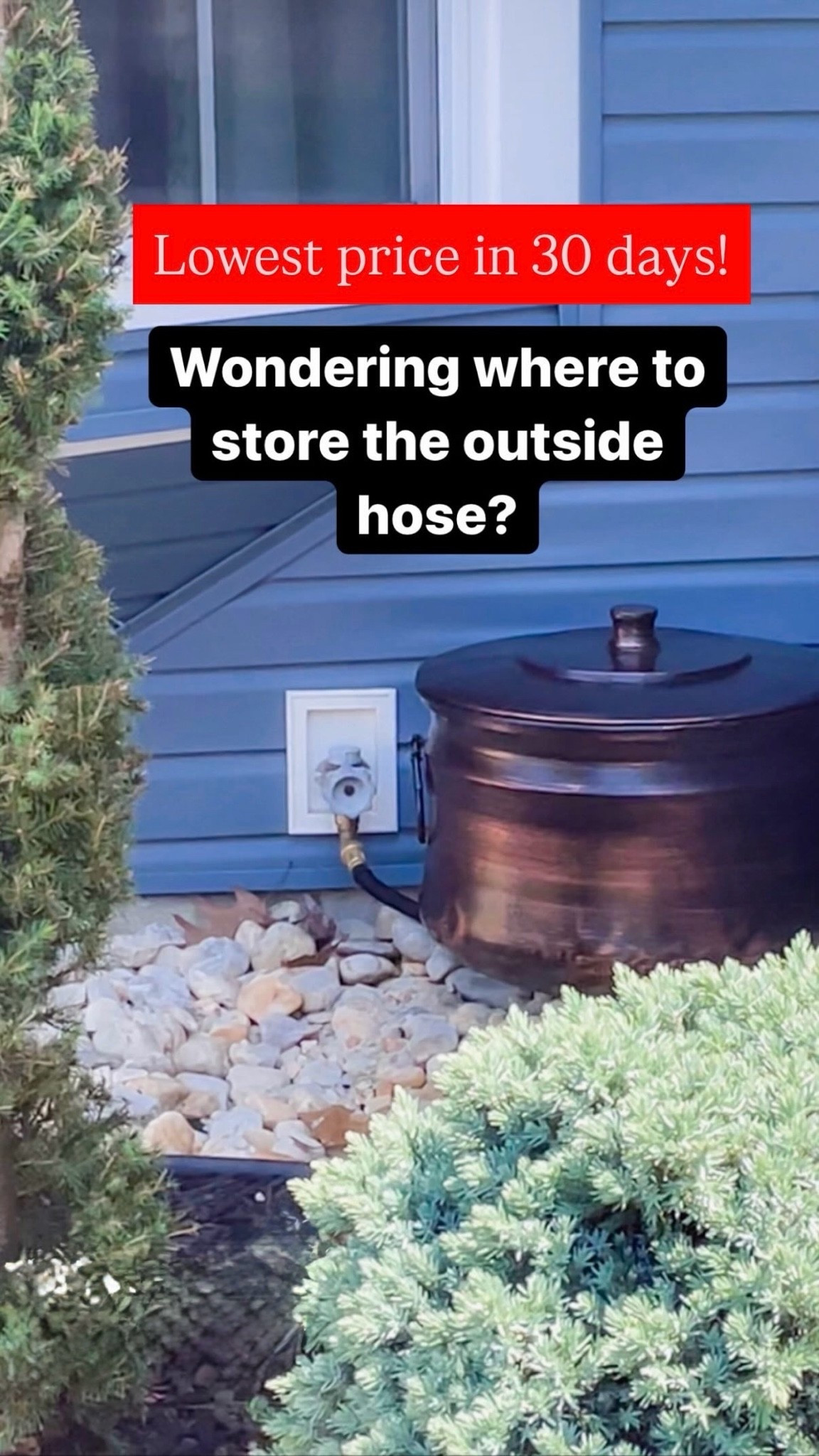 Stores the water hose in a pretty way. This is on the side of my house 
Home decor

#LTKSaleAlert #LTKHome #LTKMens