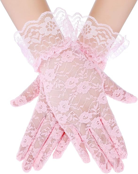 SATINIOR Ladies Lace Gloves for Women Tea Party Gloves Elegant Short Gloves Courtesy Gloves for W... | Amazon (US)