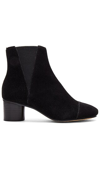 Rebecca Minkoff Izette Bootie in Black Oiled Suede | Revolve Clothing (Global)