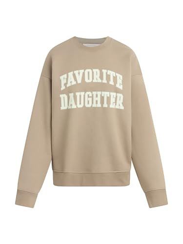 Favorite Daughter, The Collegiate Sweatshirt, Soft Taupe/Gardenia, Large | Amazon (US)