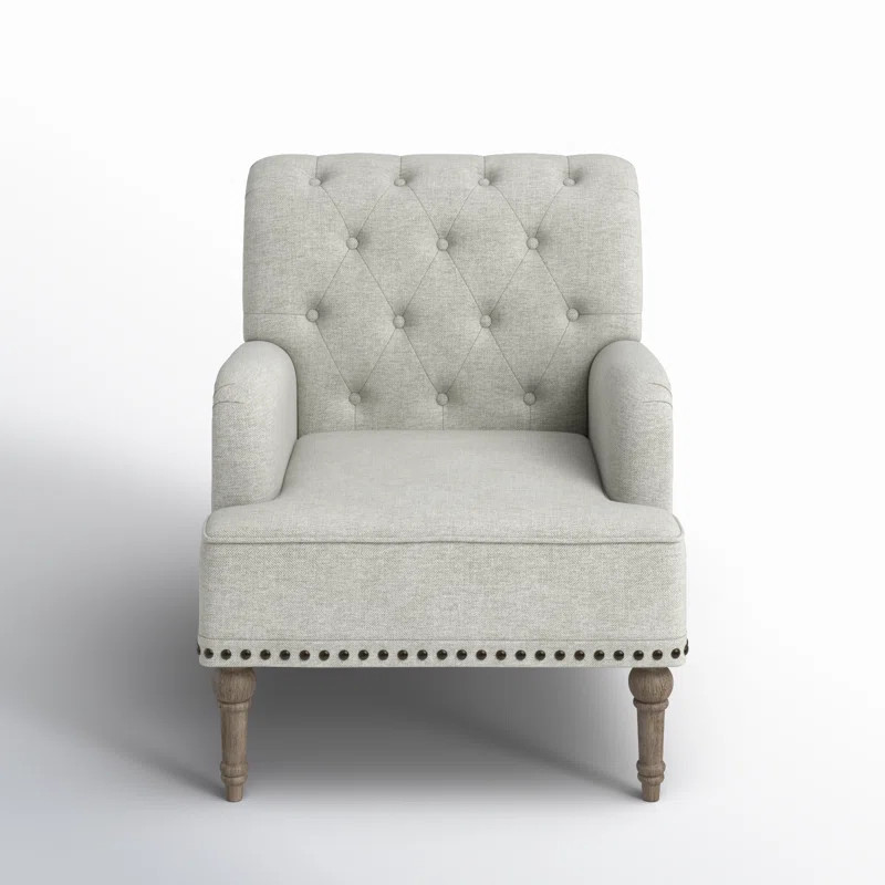 Wilkey Armchair with Tufted Back with Solid Wood Legs | Wayfair North America