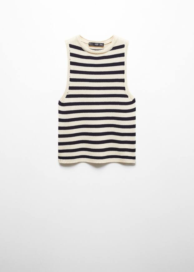 Round-neck knitted top | Mango Canada