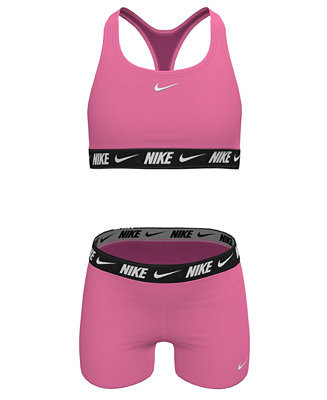 Girls' 7-16 Racerback Swim Bikini Top and Shorts, 2-Piece Set | Macy's