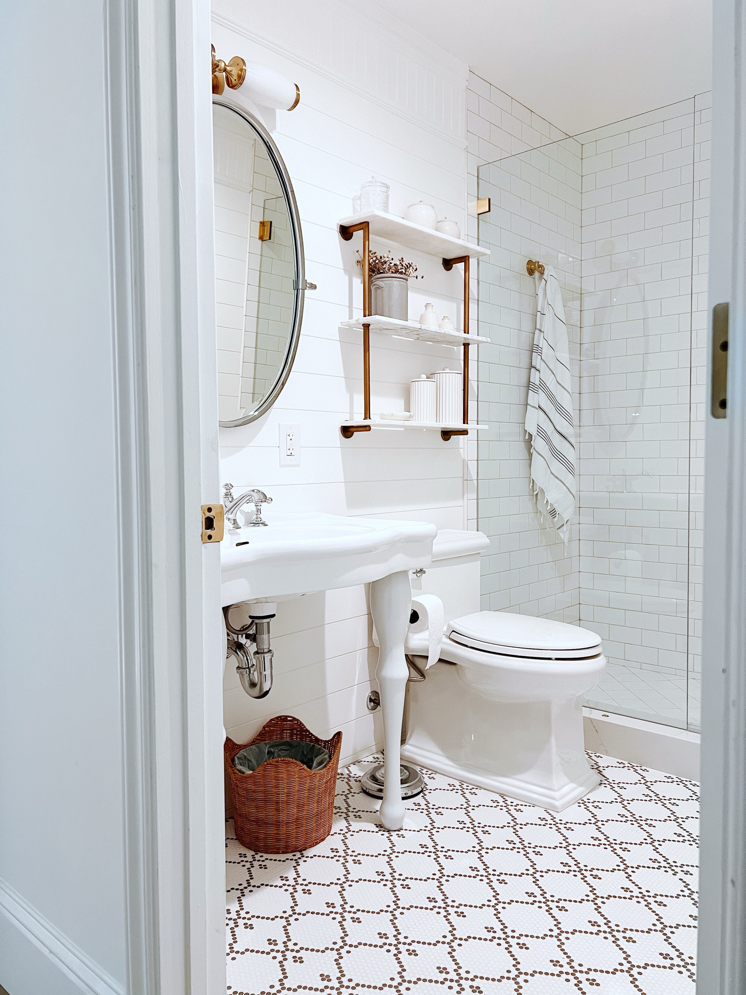 Planter and basket used to turn it into a garbage can are linked here!