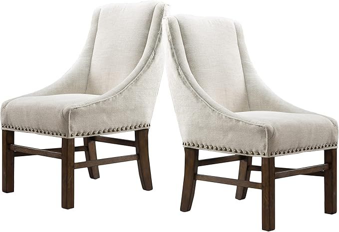 Christopher Knight Home James Fabric Dining Chairs, 2-Pcs Set, Natural | Amazon (US)