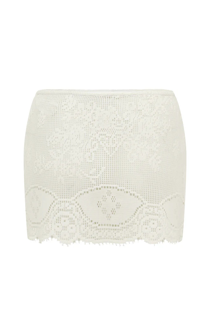 Belinda Skirt | White Lace | With Jean (US)