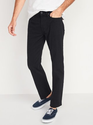 Loose Rigid Non-Stretch Black Jeans for Men | Old Navy (US)