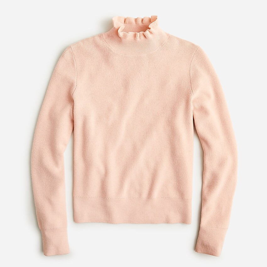 Ruffleneck merino wool sweater | J. Crew US