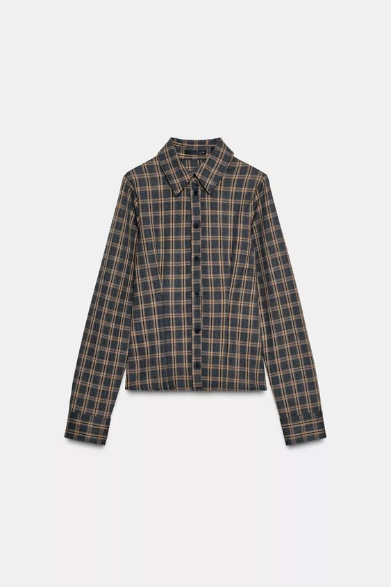 FITTED PLAID SHIRT | Zara US