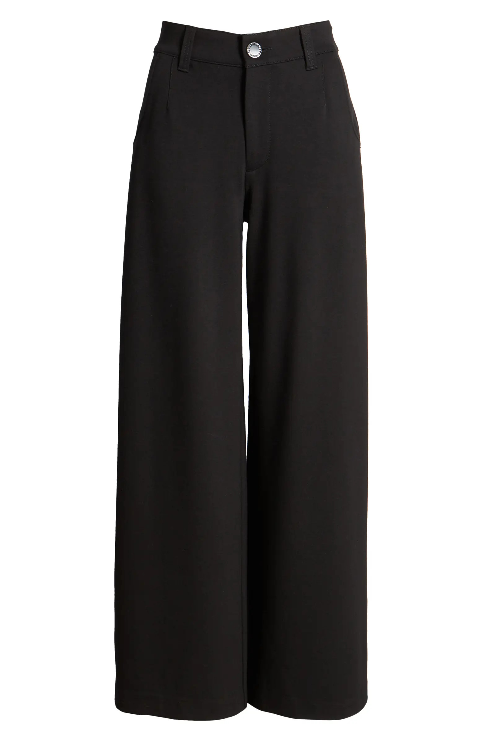 'Ab'Solution Skyrise Flat Front Wide Leg Pants | Nordstrom