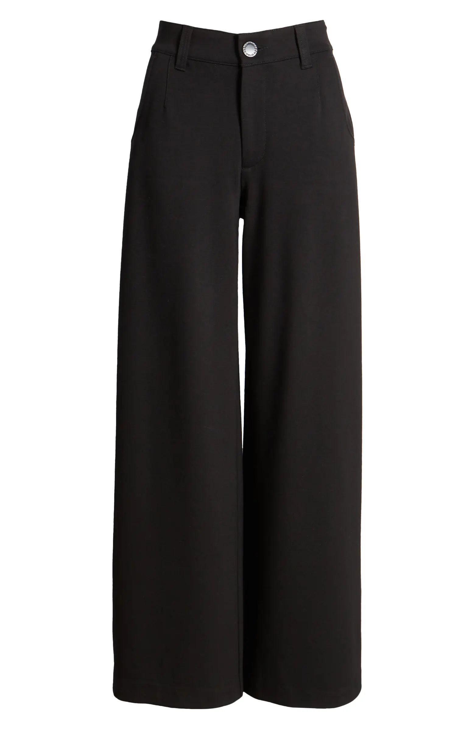 'Ab'Solution Skyrise Flat Front Wide Leg Pants | Nordstrom