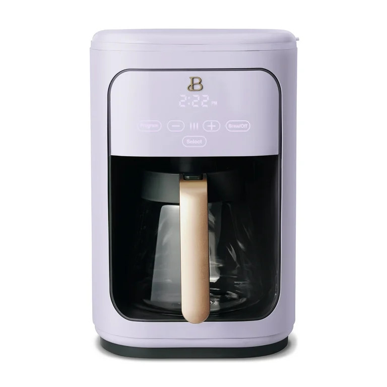 Beautiful 14 Cup Programmable Touchscreen Coffee Maker, Lavender by Drew Barrymore - Walmart.com | Walmart (US)