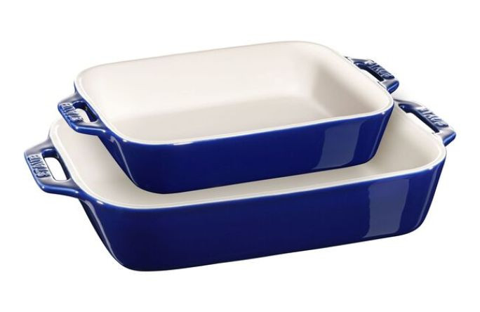 Staub Stoneware 2-pc, Rectangular Baking Dish Set, dark blue | The ZWILLING Group Cutlery & Cookware