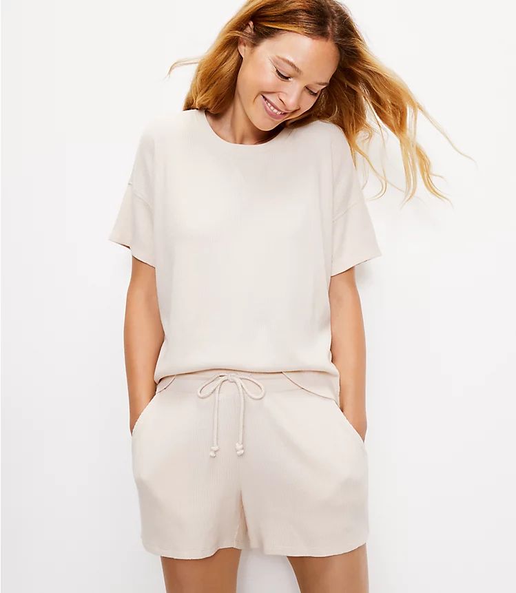 Lou & Grey Wafflestitch Shorts | LOFT