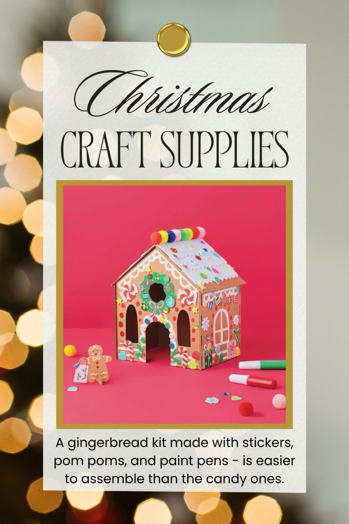 A cardboard gingerbread house is much easier to decorate than a traditional candy one! 

#LTKHoliday