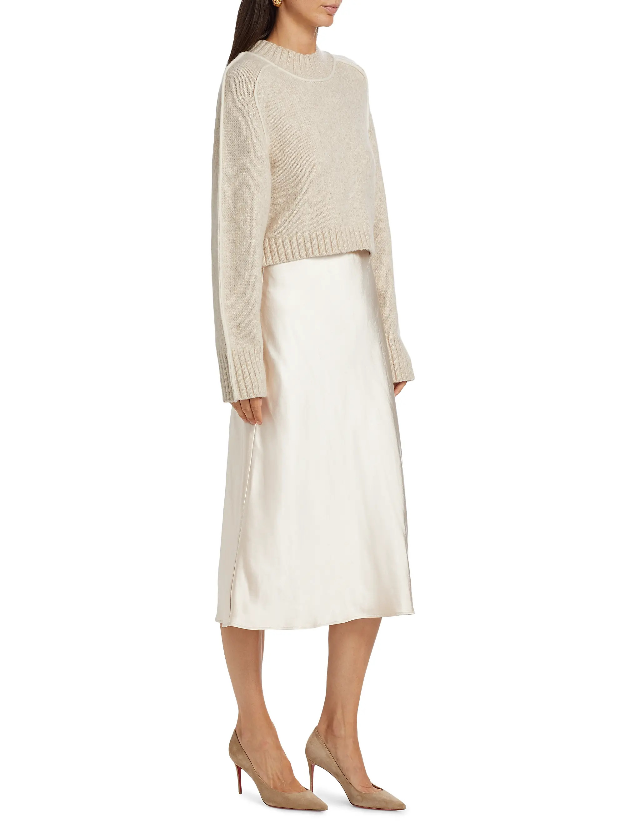 Crewneck Combo Midi-Dress | Saks Fifth Avenue