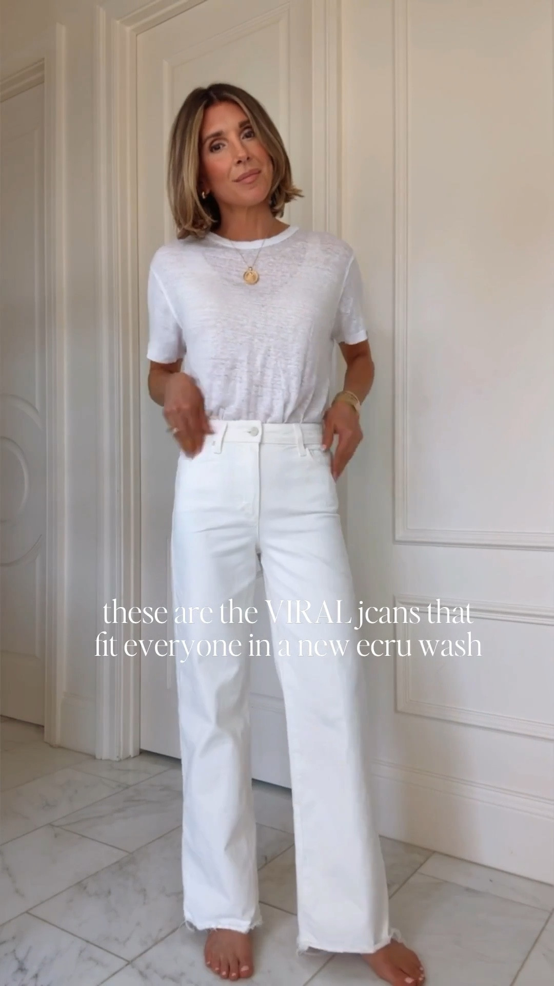 Back in stock! These Andes wide leg jeans in the longer inseam! I'm wearing size 25 and I'm 5'7, for reference.

#LTKootd