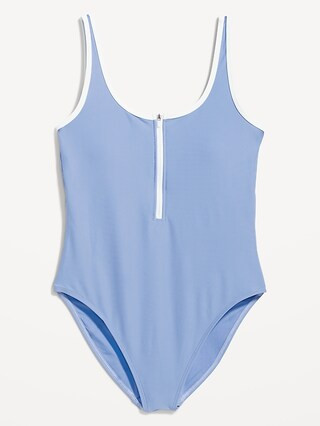 Half Zip One-Piece Swimsuit | Old Navy (CA)