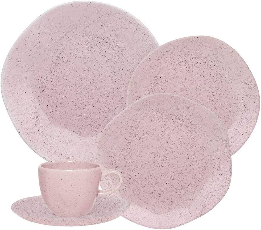 Aparelho de Jantar E Chá 20 Pçs Oxford Ryo Pink Sand | Amazon (BR)