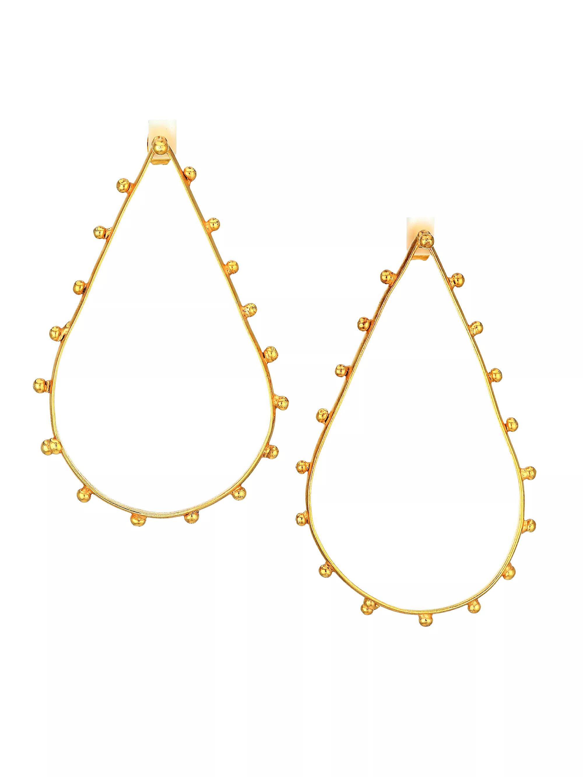 Goute Dots 22K Goldplated Teardrop Hoop Earrings | Saks Fifth Avenue