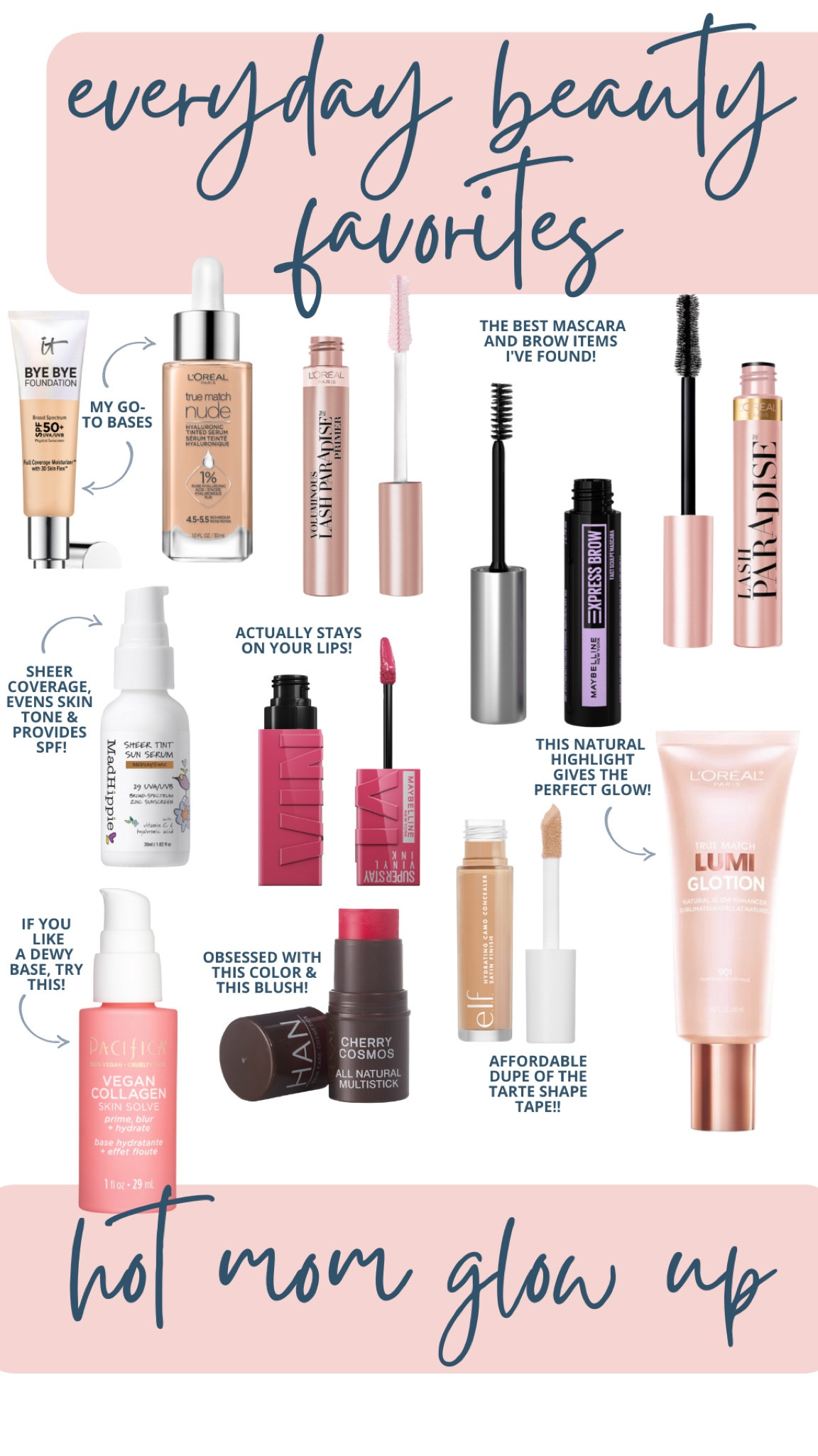 Hot mom glow up everyday beauty favorites

#LTKbeauty #LTKunder50 #LTKunder100