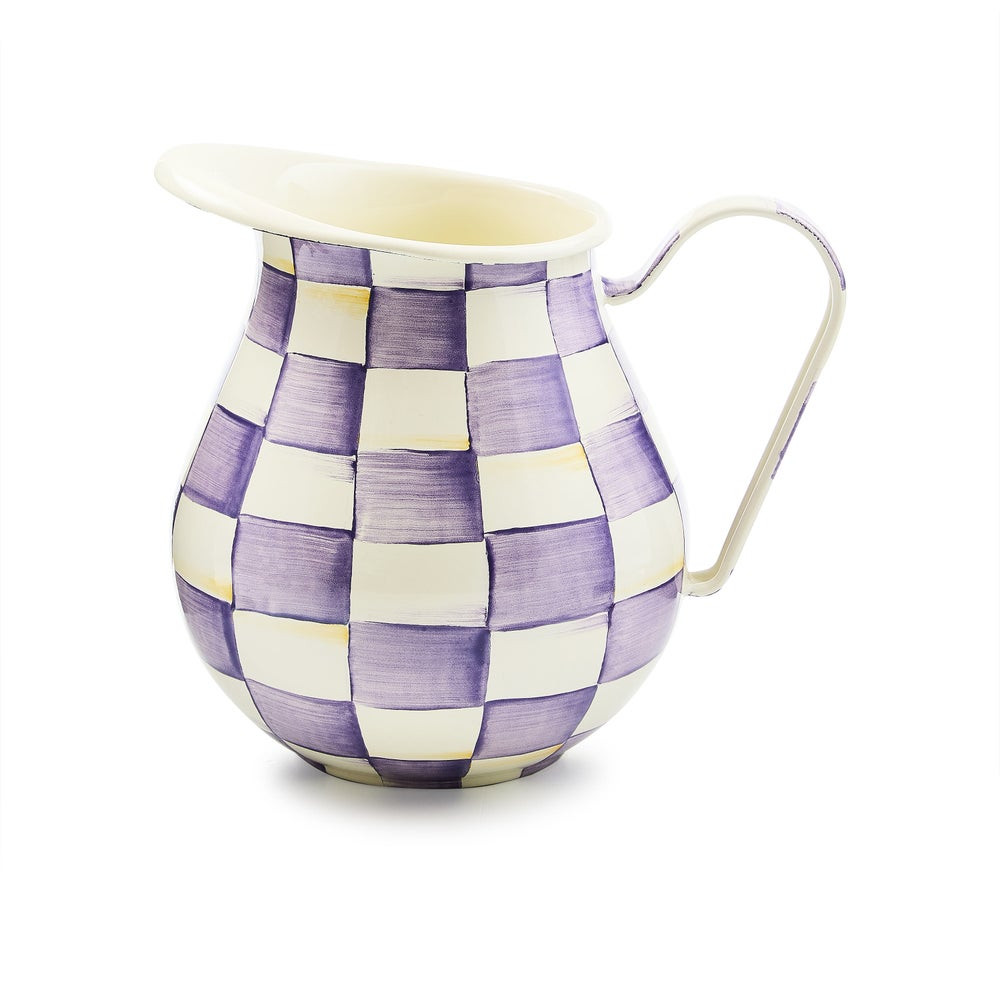 Violet Check Pitcher | MacKenzie-Childs