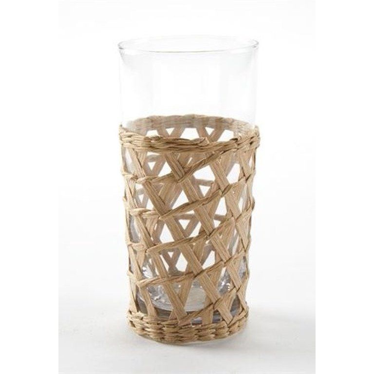 1 PC-10 oz Natural Wicker Wrapped Tall Glass | Walmart (US)