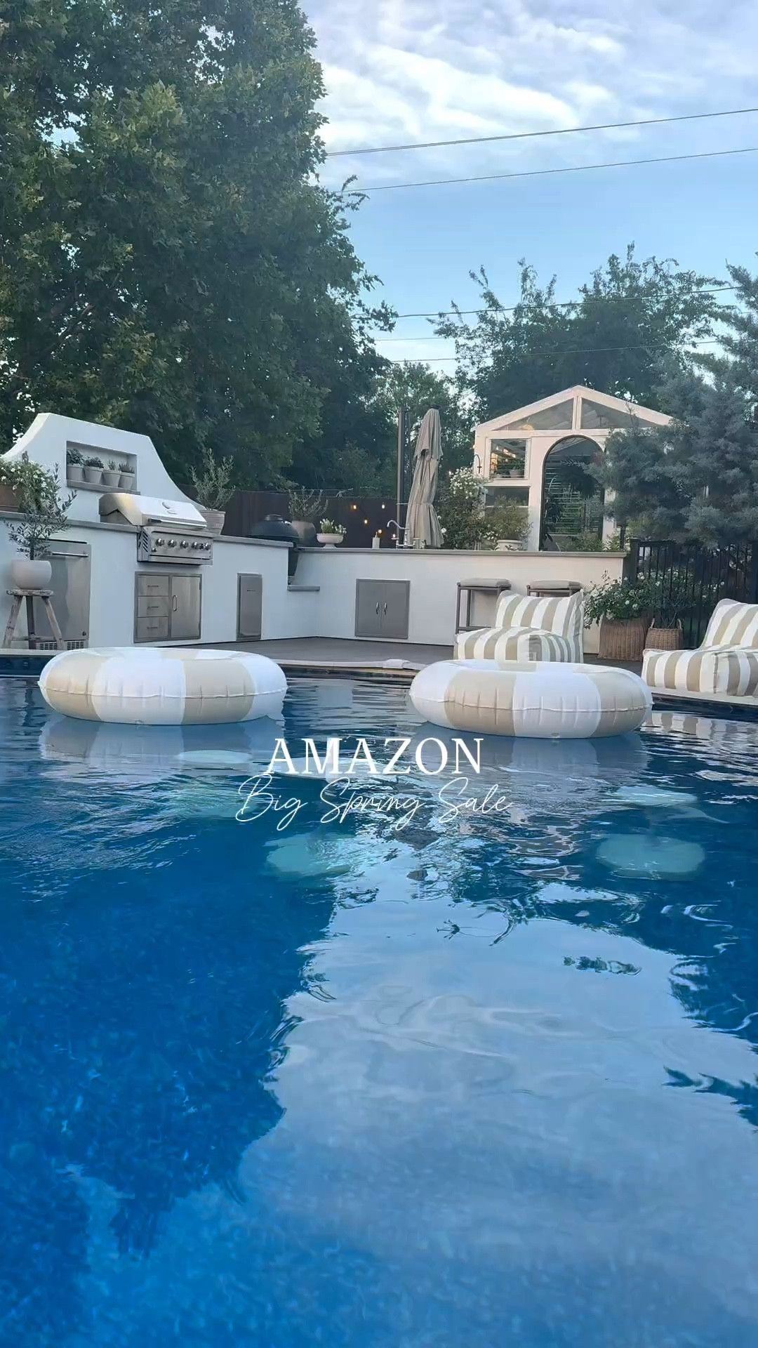 It’s the last day of @amazon big spring sale! I rounded up my favorite outdoor items. The solar fountain is under $10 right now! I add it to my bird bath or just fill a planter with water and sit it in there. These pool floats are ones I actually don’t mind staring at all summer and match the vibe! Wall citronella torches add a perfect ambiance while keeping bugs away. Shop all my favorites here. #ad #founditonamazon 

#LTKSaleAlert #LTKHome #LTKSeasonal
