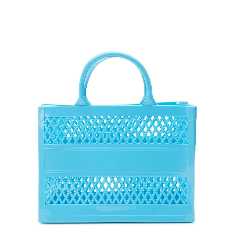 No Boundaries Women's Jelly Tote Handbag Blue | Walmart (US)