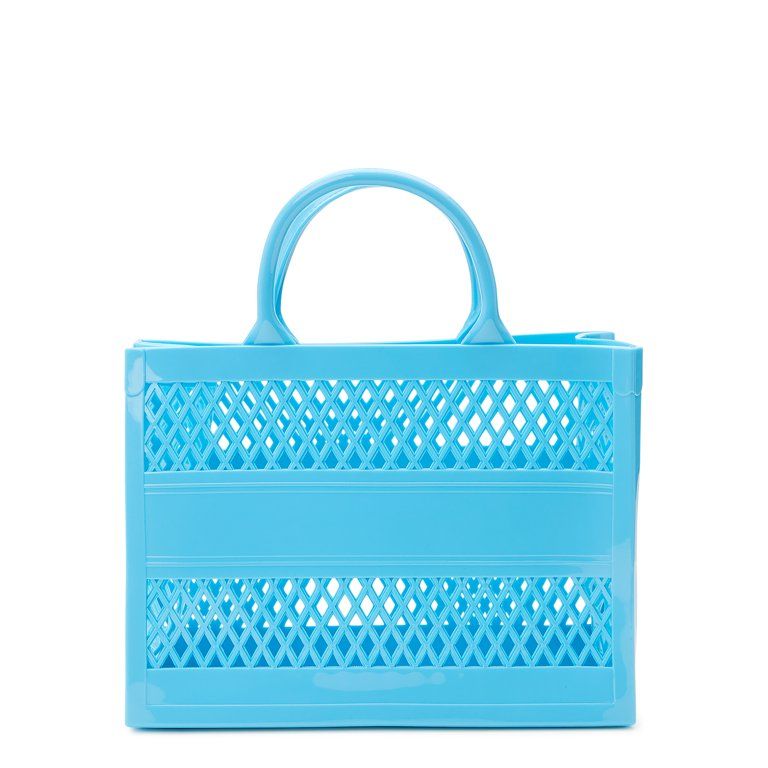 No Boundaries Women's Jelly Tote Handbag Blue | Walmart (US)