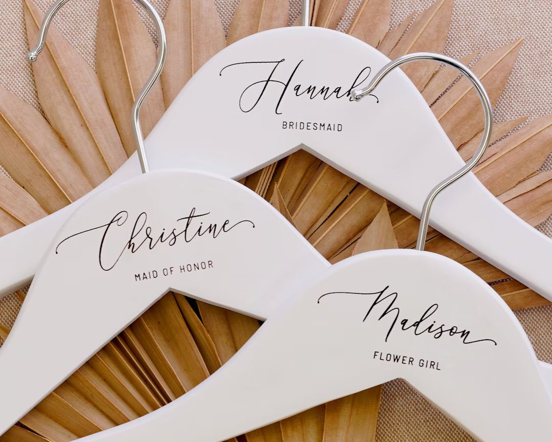 Custom Bridal Hanger Bridesmaid Hangers Personalized - Etsy | Etsy (US)