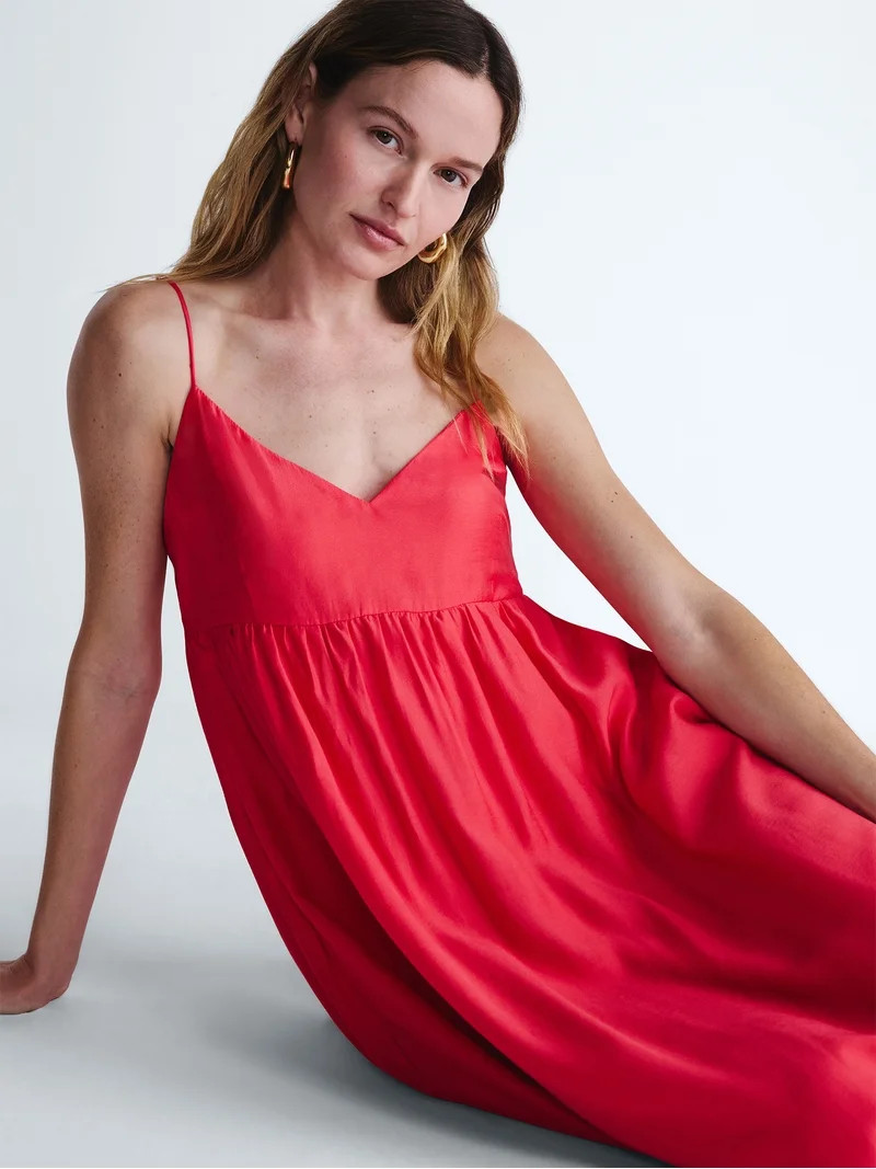 Scoop Women's and Women's Plus Flowy Maxi Dress, Sizes XS-4X | Walmart (US)