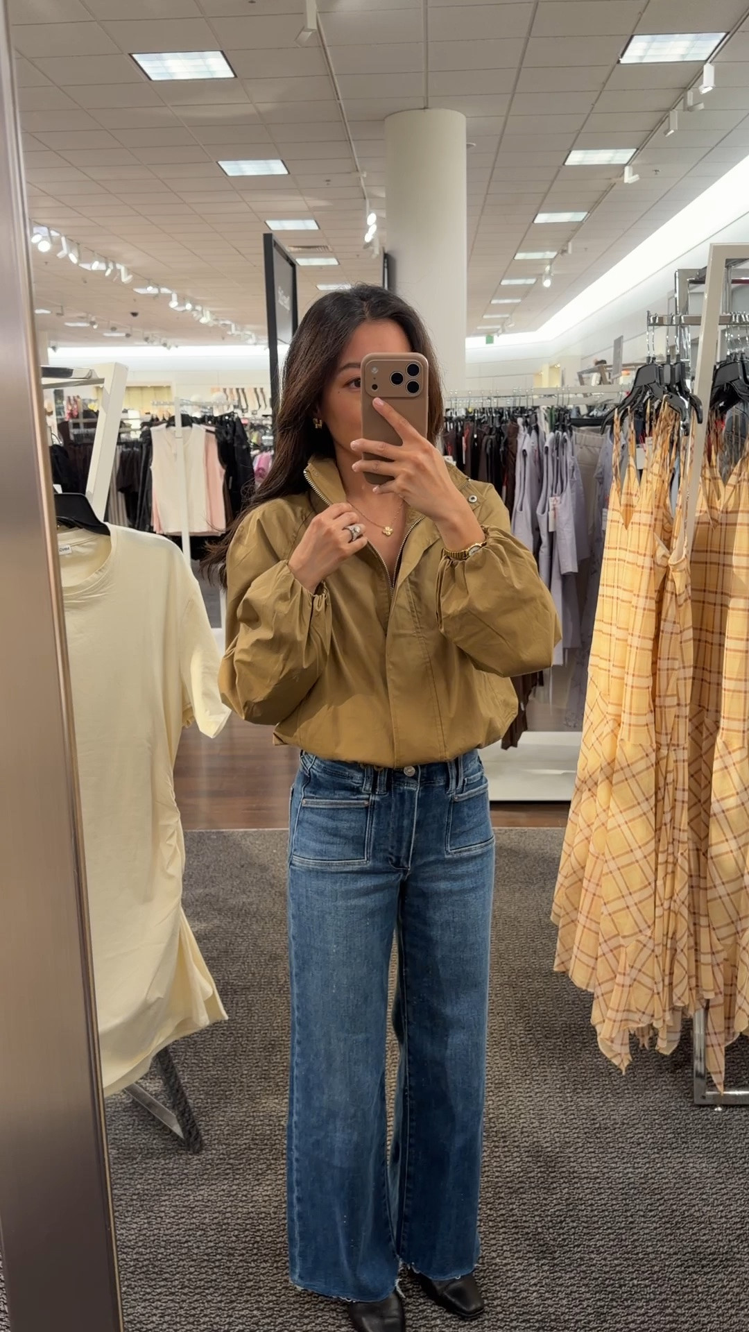 Trying on nordstorm sale rails jacket XS , my Anessa crop jeans from last year 24, Steve Madden boots 5.5

#LTKSaleAlert #LTKPetite