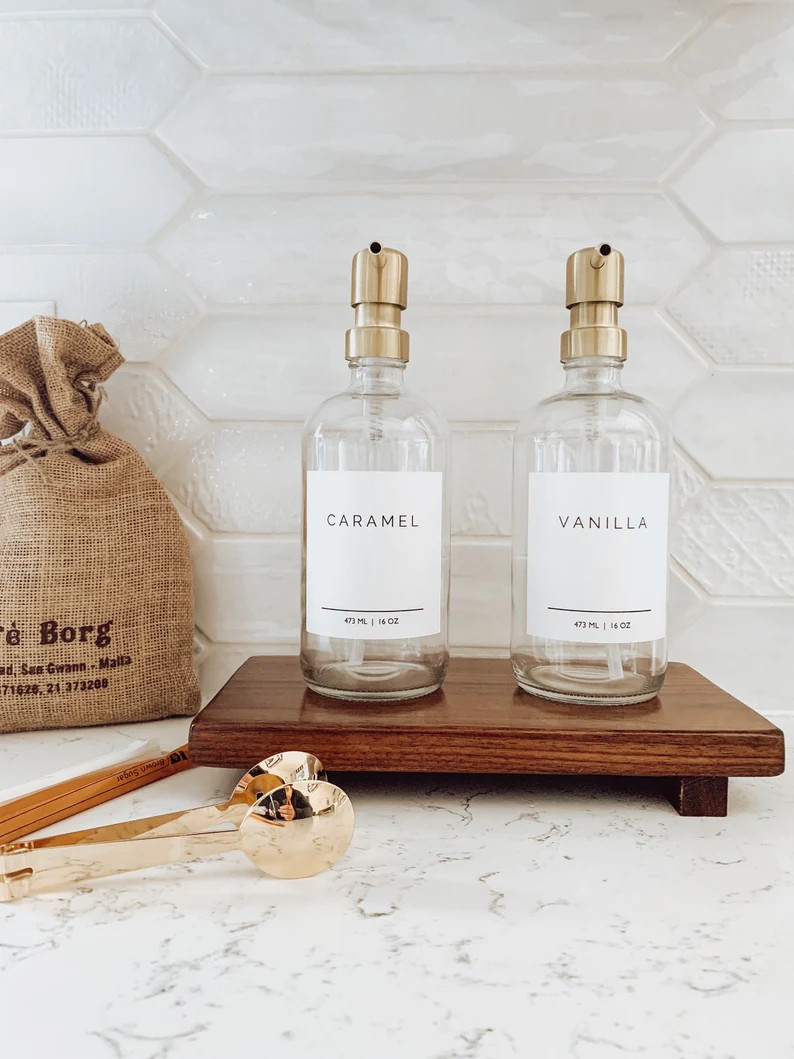 Empty Coffee Syrup Bottles| Refillable Glass Syrup Bottles with Waterproof Label | Pump bottles |... | Etsy (US)