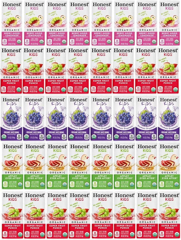 Organic Juice Drink Assorted Variety Pack, 6 Fl Oz, (40 Count) In Sanisco Box | Amazon (US)