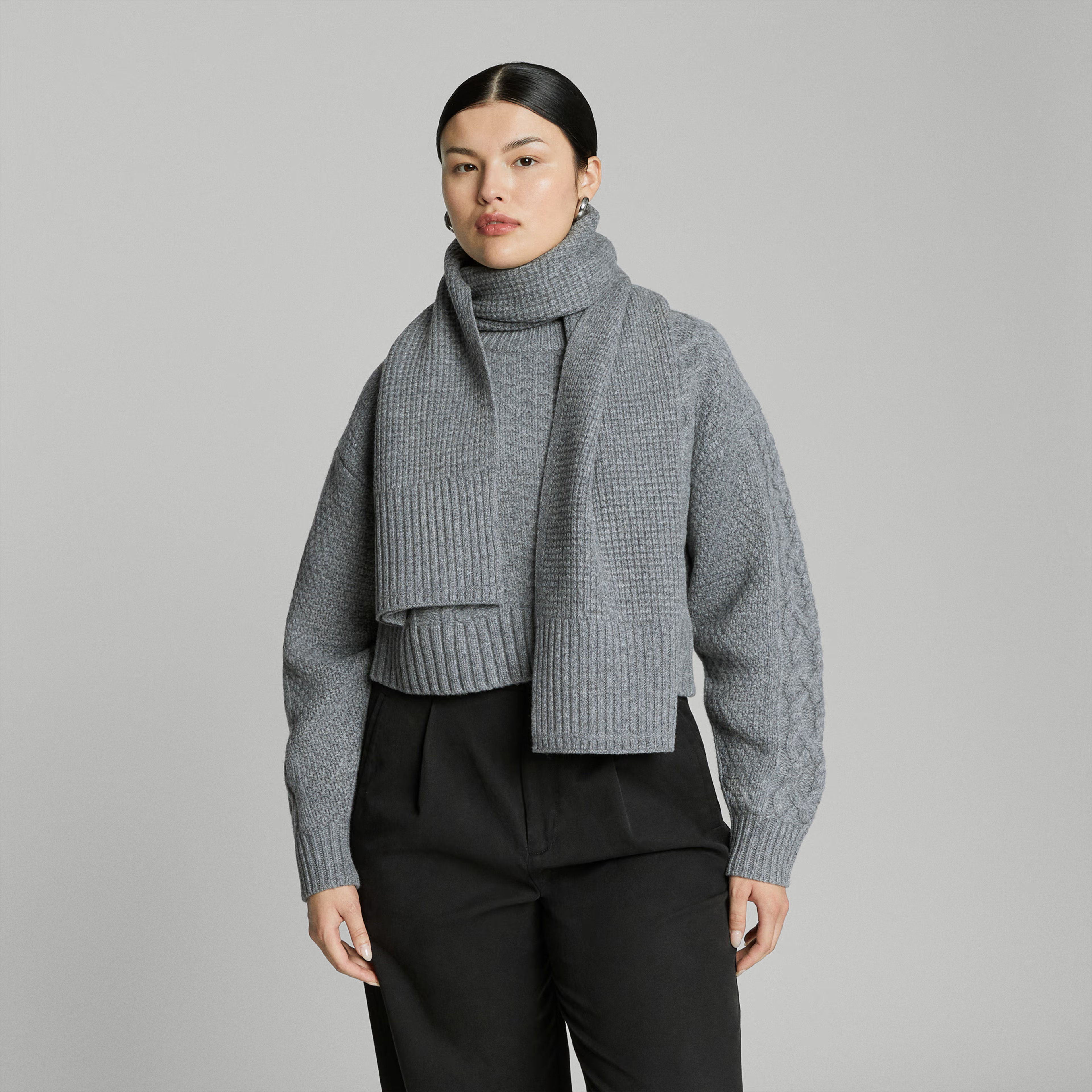 The Felted Merino Waffle-Knit Scarf | Everlane