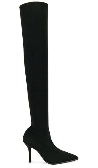 Kori Over the Knee Boot in Black Sock Knit | Revolve Clothing (Global)