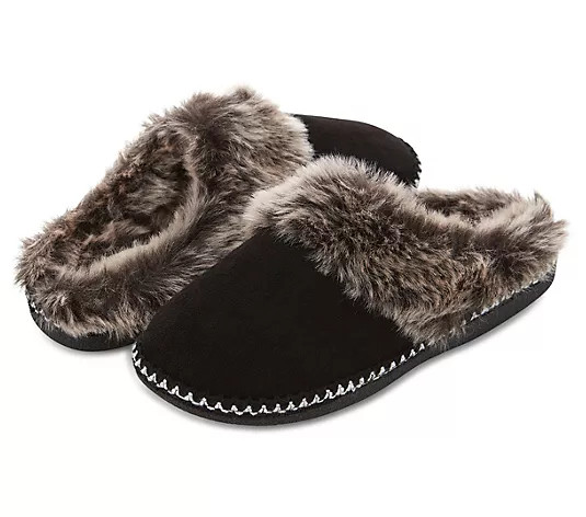 Floopi Women's Faux Suede with Aztec Trim Clogpers - QVC.com | QVC