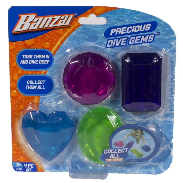 Swimming Pool Diving Toys Colorful Gems, 4 in a Pack, Ages 3+ | Walmart (US)