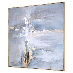 Uttermost Road Less Traveled Contemporary Wood and Canvas Abstract Art in Gray | Cymax