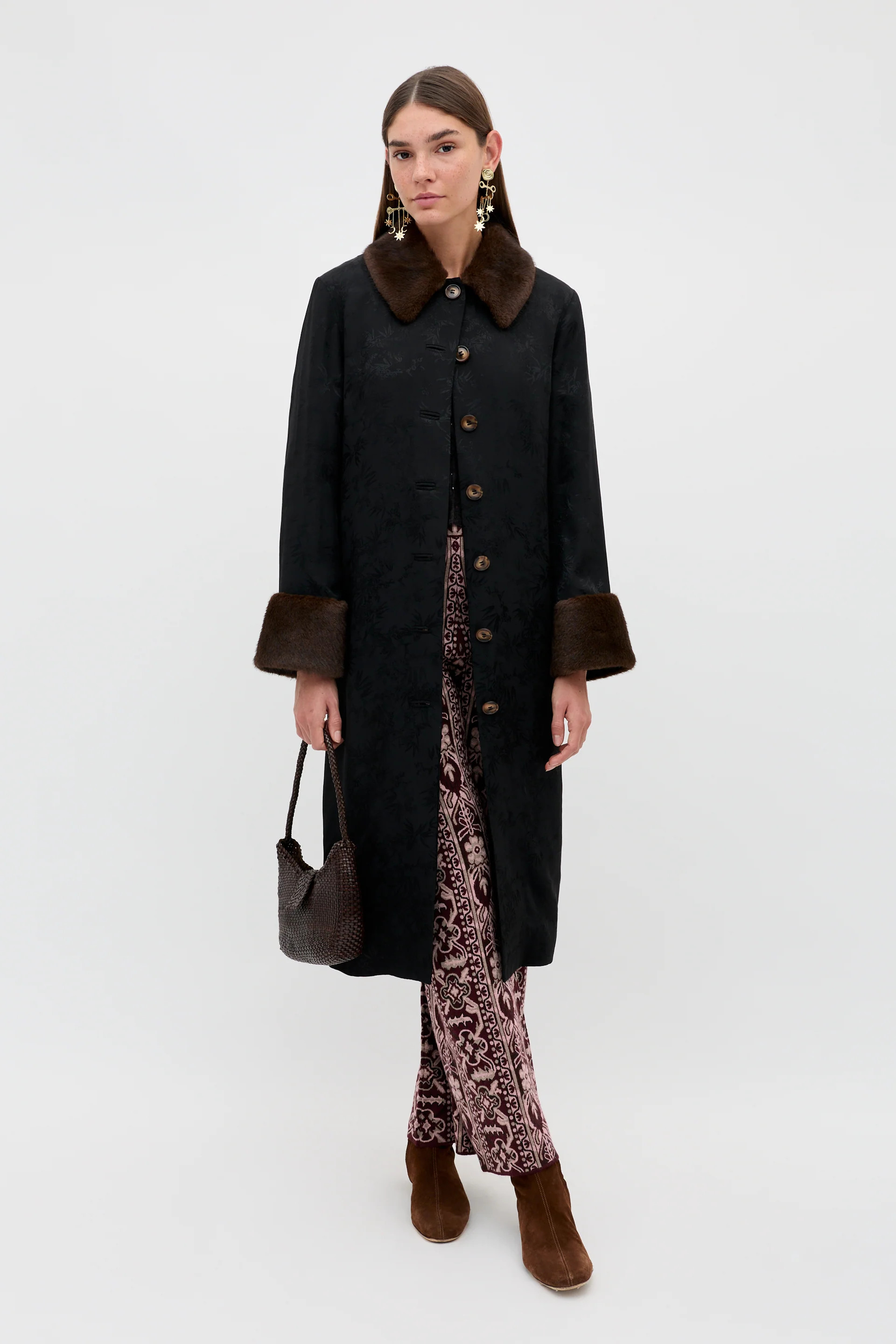 Jonah Jacquard Jacket in Black | Rixo