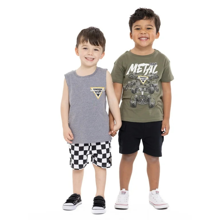 Monster Jam Toddler Boy Mix & Match Outfit Set, 5-Piece, Sizes 12 Months-5T | Walmart (US)