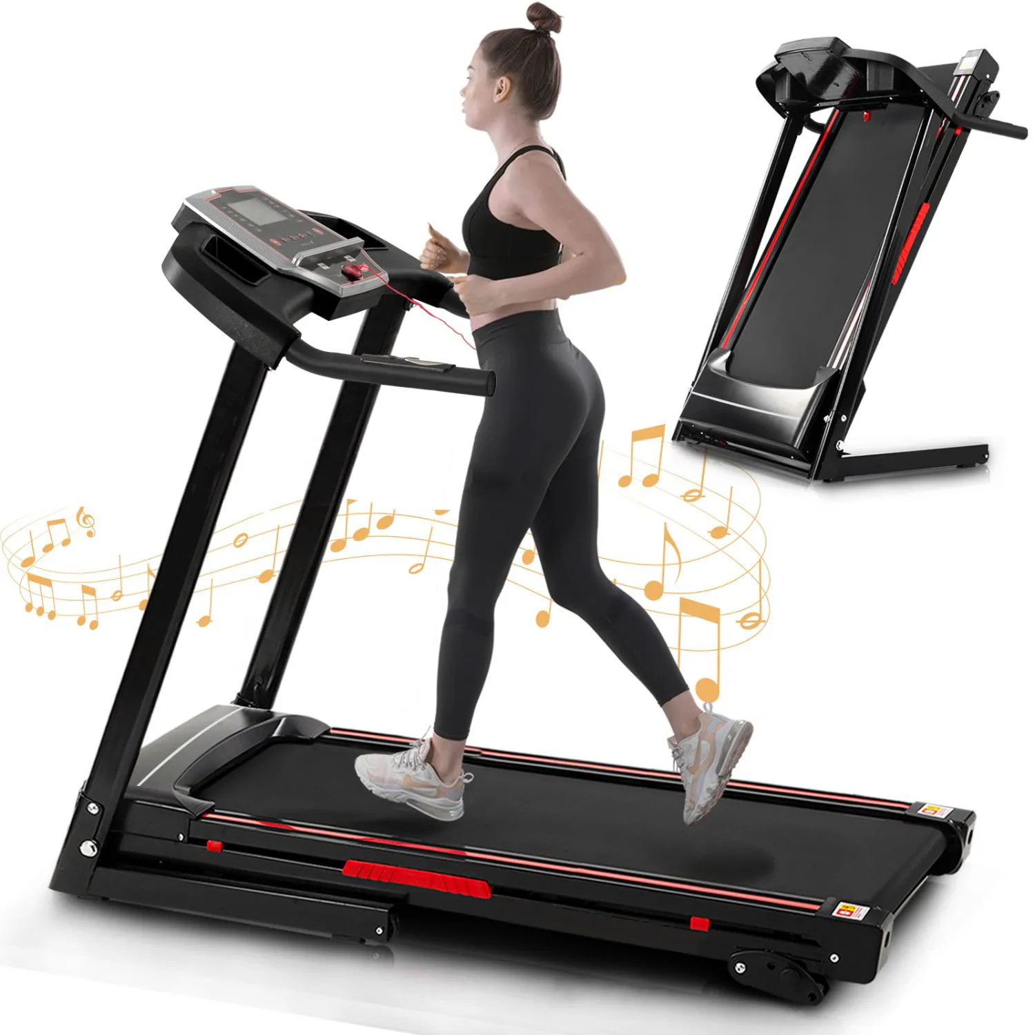 Tatayosi Folding Treadmills for Home - Portable Foldable with Incline Electric Treadmill for Running Walking Jogging Exercise with 12 Preset Programs | Lowe's