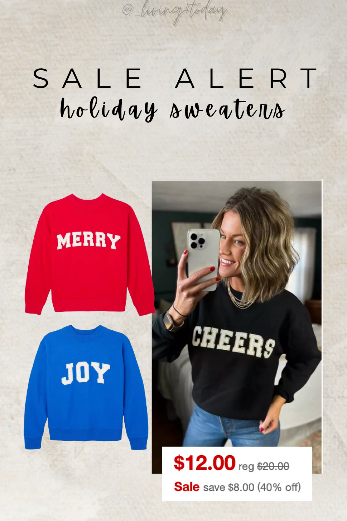 Target holiday sweaters are 40% off today! Pair them with leggings or jeans for a cute, casual holiday look 🎄😍

#LTKStyleTip #LTKSaleAlert #LTKFindsUnder50