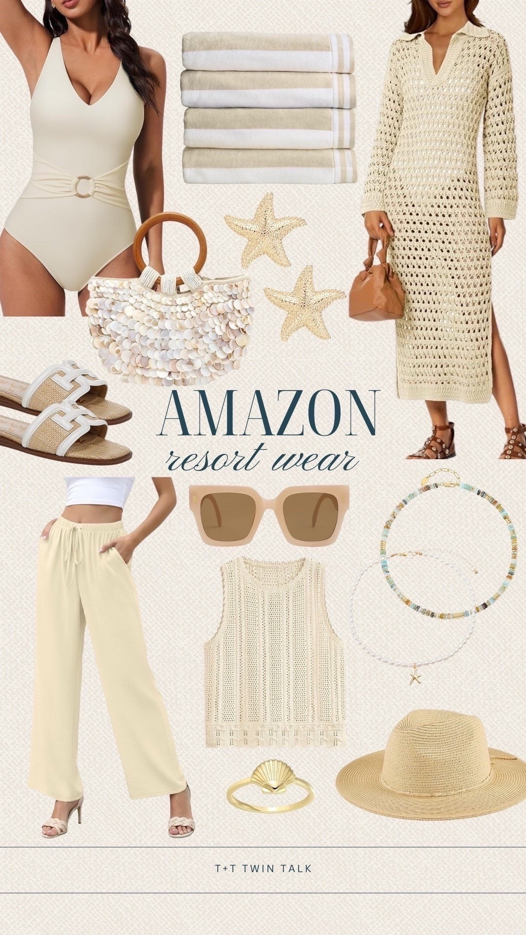 Amazon finds that are perfect to pack when headed on your next vacation! From swimwear to chic accessories, these pieces will keep you stylish and comfortable. We love the the beaded necklace, scallop sea shell ring, and swimsuit for a beach look. 