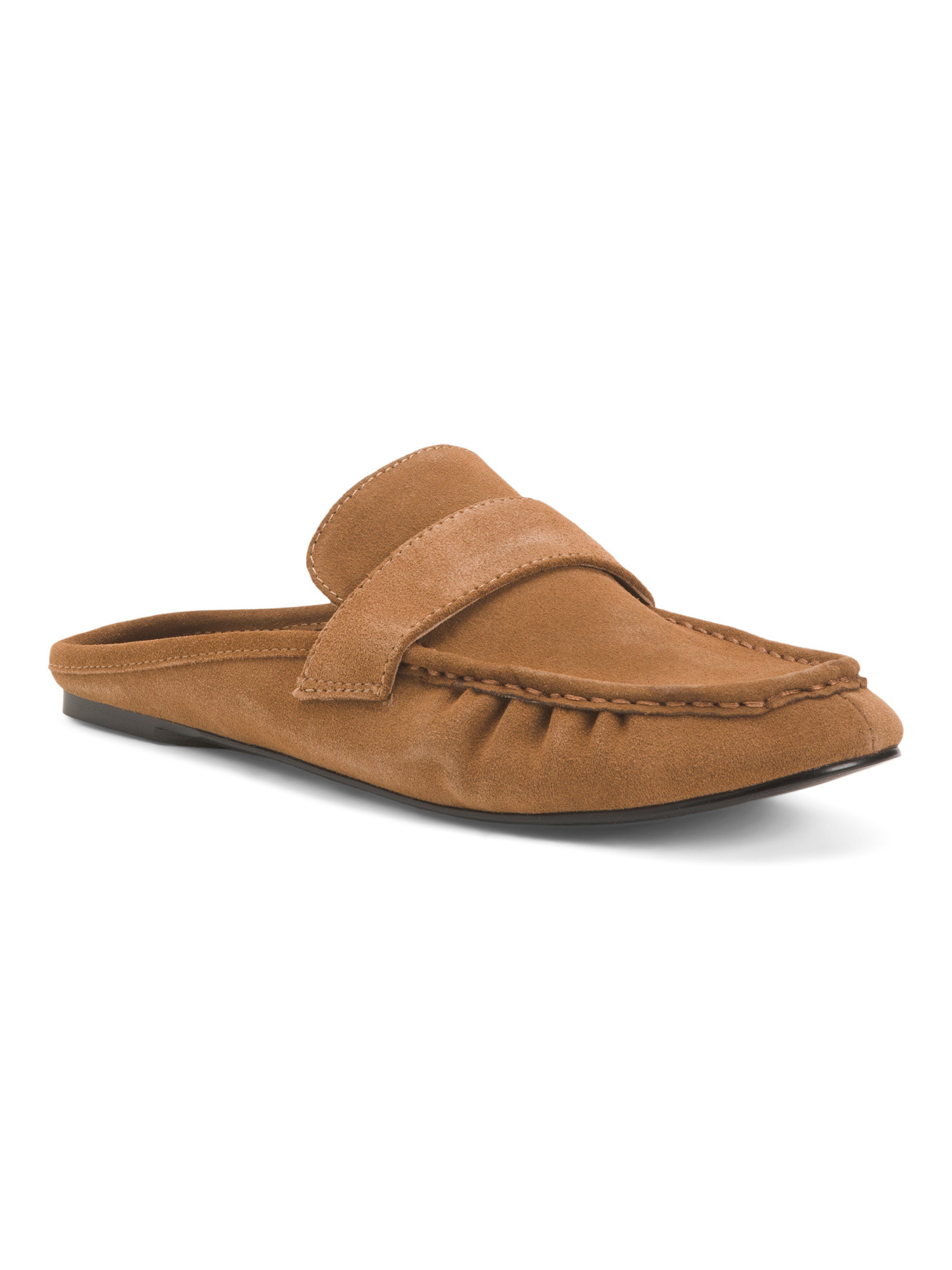 Suede Arwin Ruched Backless Loafers | TJ Maxx