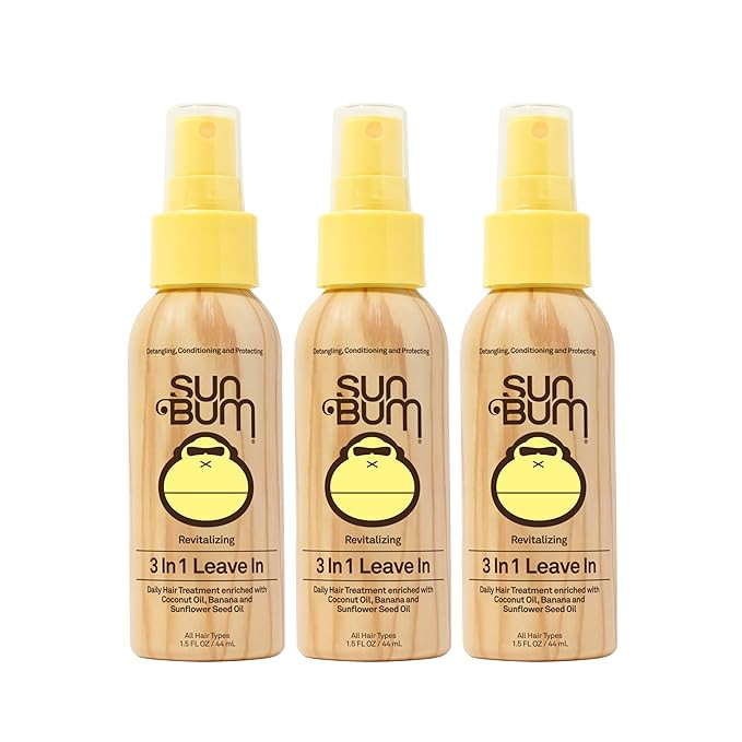 Sun Bum Revitalizing 3 in 1 Leave In Conditioner - Anti Frizz Detangler - Color Friendly with UV ... | Amazon (US)