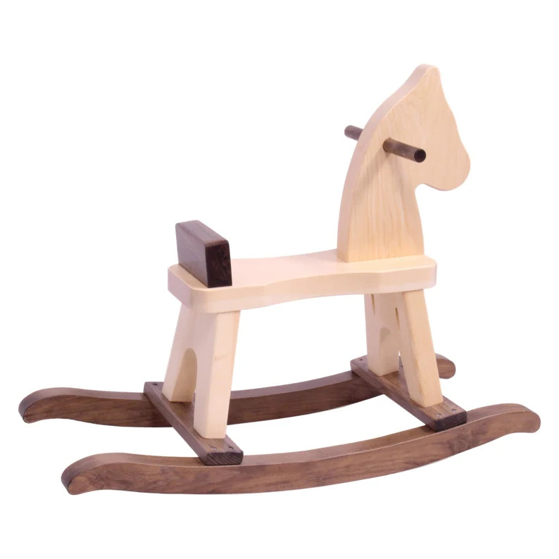 Amish-Made Wooden Rocking Horse Toddler Toy | Etsy (US)